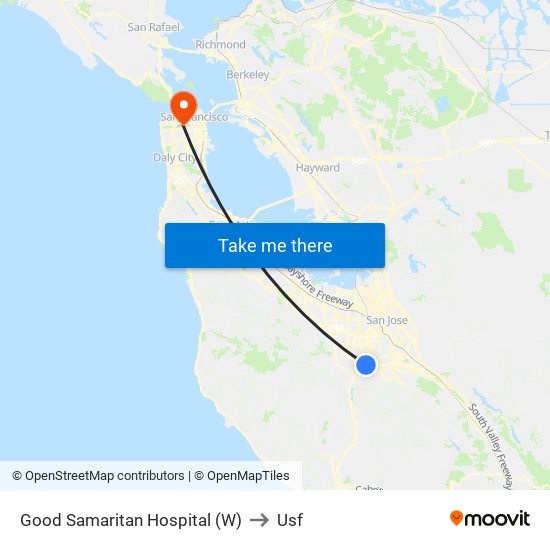 Good Samaritan Hospital (W) to Usf map