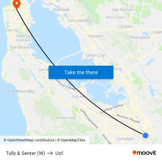 Tully & Senter (W) to Usf map