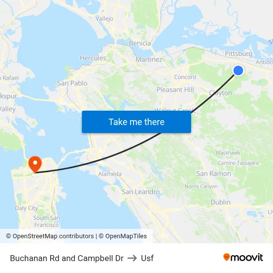 Buchanan Rd and Campbell Dr to Usf map