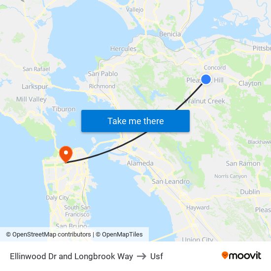 Ellinwood Dr and Longbrook Way to Usf map