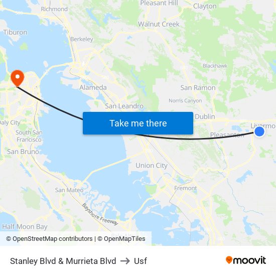 Stanley Blvd & Murrieta Blvd to Usf map