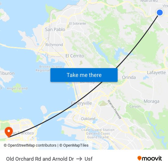 Old Orchard Rd and Arnold Dr to Usf map