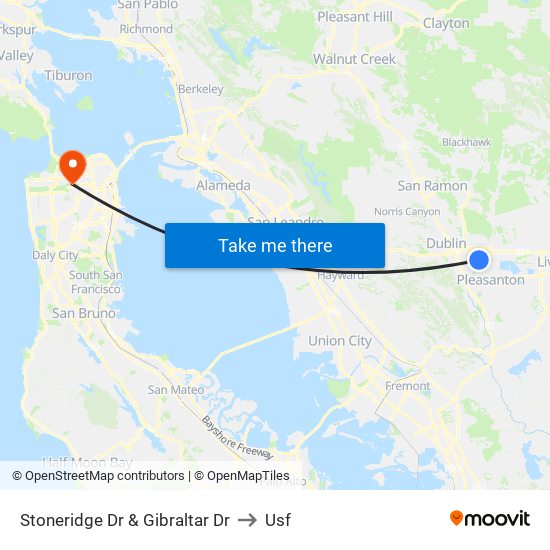 Stoneridge Dr & Gibraltar Dr to Usf map