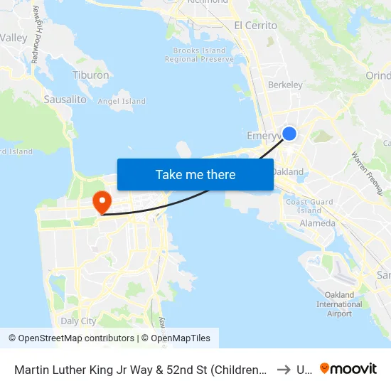 Martin Luther King Jr Way & 52nd St (Childrens H) to Usf map