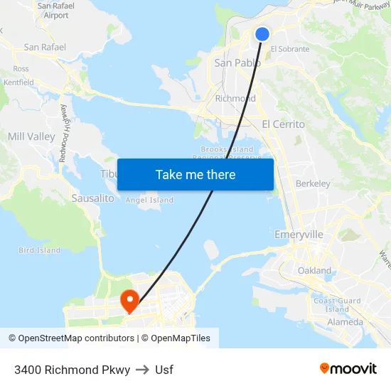 3400 Richmond Pkwy to Usf map