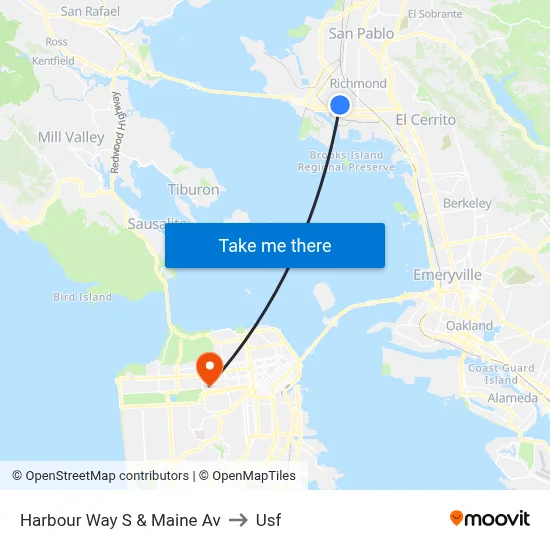 Harbour Way S & Maine Av to Usf map
