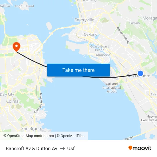 Bancroft Av & Dutton Av to Usf map