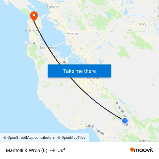 Mantelli & Wren (E) to Usf map