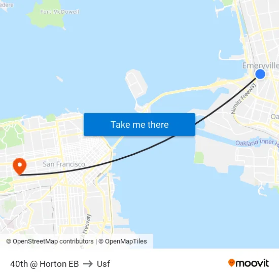 40th @ Horton EB to Usf map