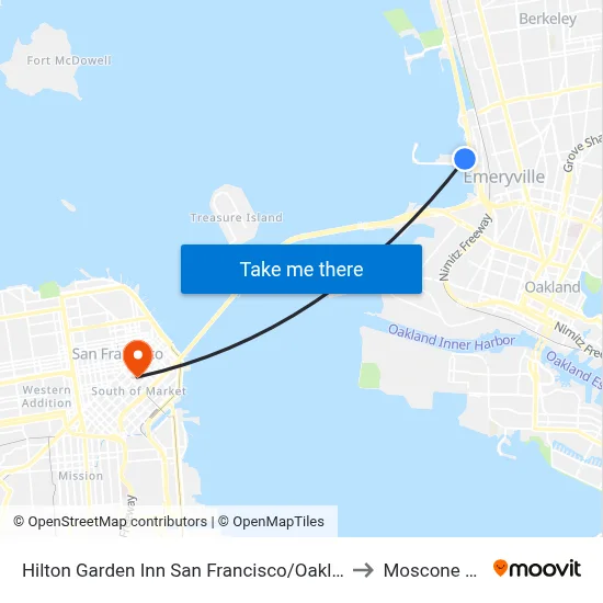 Hilton Garden Inn San Francisco/Oakland Bay Bridge to Moscone Center map