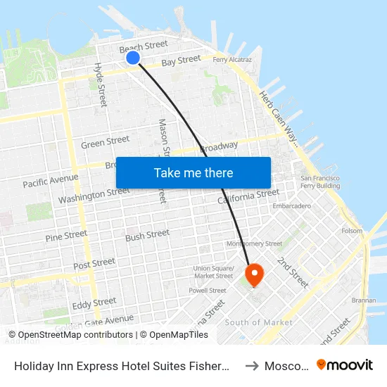 Holiday Inn Express Hotel Suites Fisherman s Wharf an IHG Hotel San Francisco to Moscone Center map