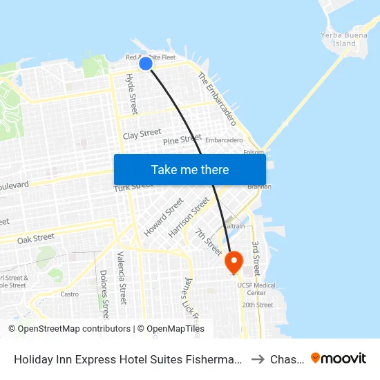 Holiday Inn Express Hotel Suites Fisherman s Wharf an IHG Hotel San Francisco to Chase Peter map