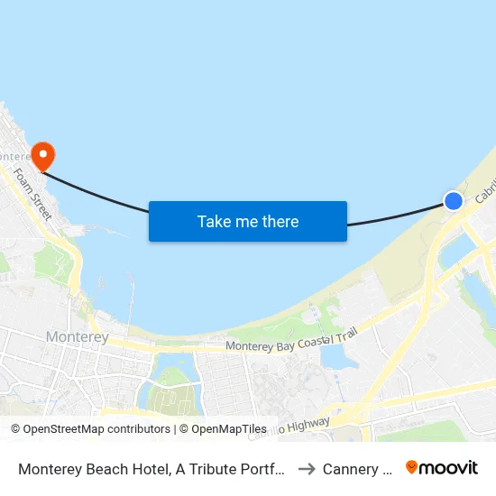 Monterey Beach Hotel, A Tribute Portfolio Hotel to Cannery Row map