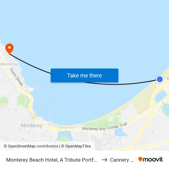 Monterey Beach Hotel, A Tribute Portfolio Hotel to Cannery Row map