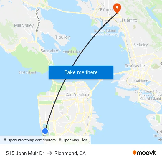 515 John Muir Dr to Richmond, CA map