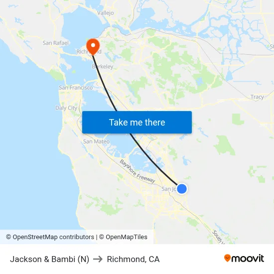 Jackson & Bambi (N) to Richmond, CA map