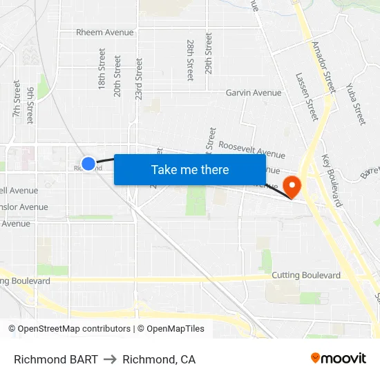 Richmond BART to Richmond, CA map