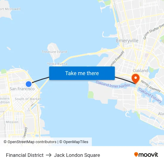 Financial District to Jack London Square map