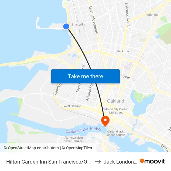 Hilton Garden Inn San Francisco/Oakland Bay Bridge to Jack London Square map