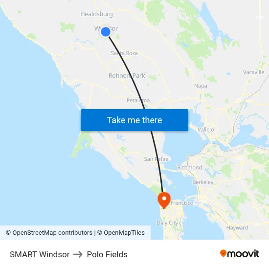 SMART Windsor to Polo Fields map