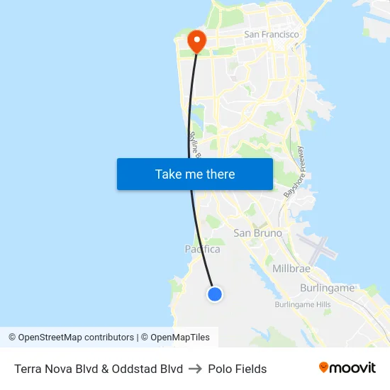 Terra Nova Blvd & Oddstad Blvd to Polo Fields map