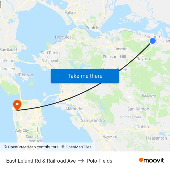East Leland Rd & Railroad Ave to Polo Fields map