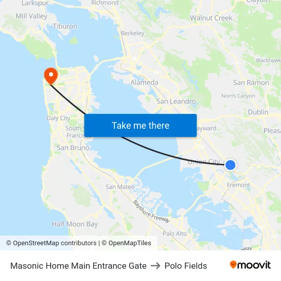 Masonic Home Main Entrance Gate to Polo Fields map