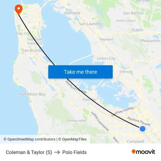 Coleman & Taylor (S) to Polo Fields map