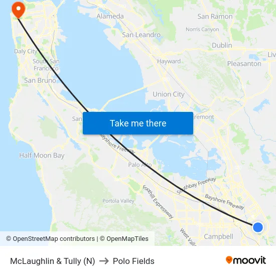 McLaughlin & Tully (N) to Polo Fields map
