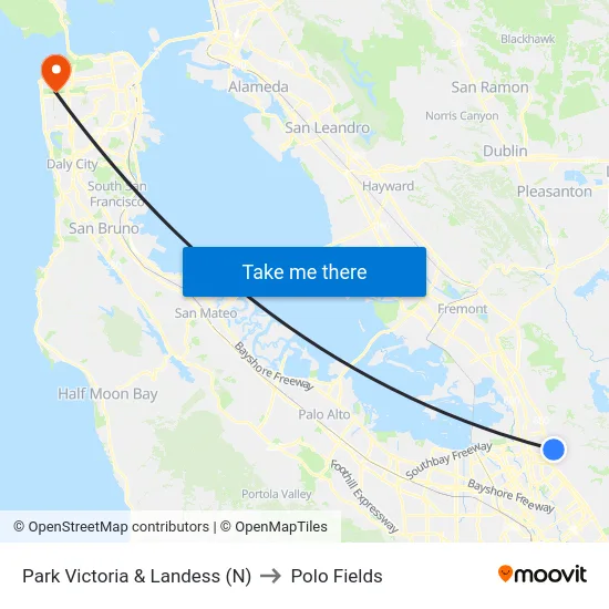 Park Victoria & Landess (N) to Polo Fields map