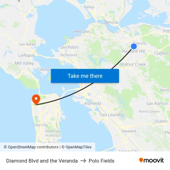 Diamond Blvd and the Veranda to Polo Fields map