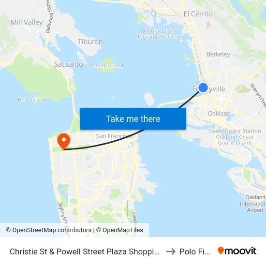Christie St & Powell Street Plaza Shopping Center to Polo Fields map