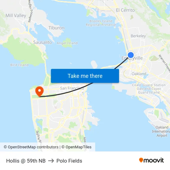 Hollis @ 59th NB to Polo Fields map