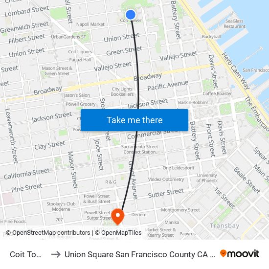 Transit Tips to Get to and from Union Square in San Francisco