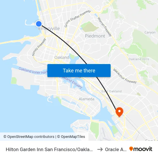 Hilton Garden Inn San Francisco/Oakland Bay Bridge to Oracle Arena map