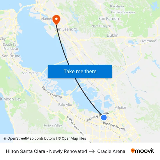 Hilton Santa Clara - Newly Renovated to Oracle Arena map