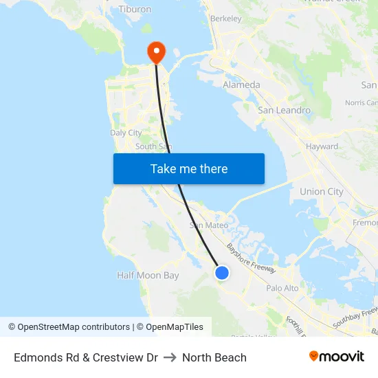 Edmonds Rd & Crestview Dr to North Beach map