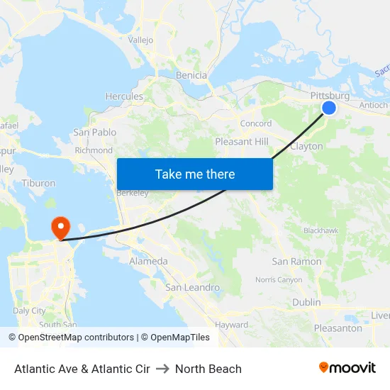 Atlantic Ave & Atlantic Cir to North Beach map