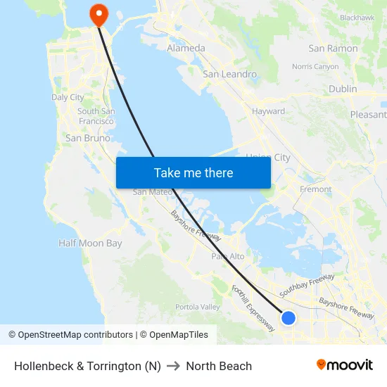 Hollenbeck & Torrington (N) to North Beach map