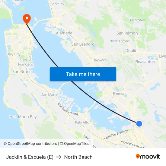 Jacklin & Escuela (E) to North Beach map