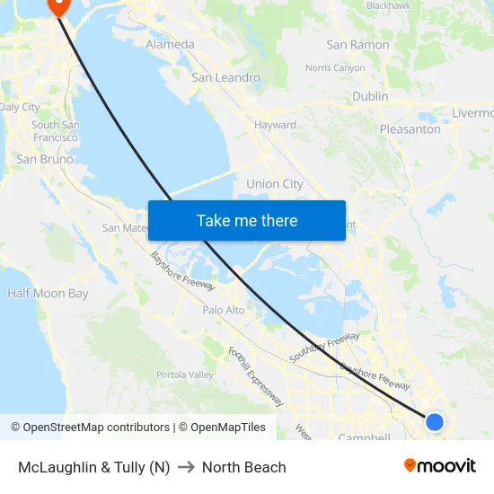 McLaughlin & Tully (N) to North Beach map
