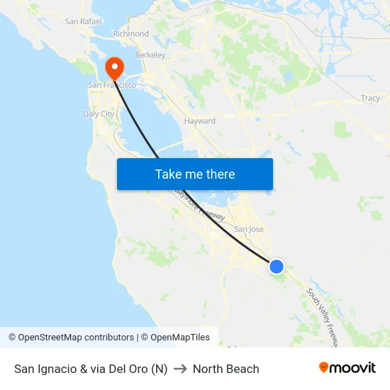 San Ignacio & via Del Oro (N) to North Beach map