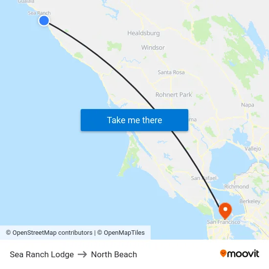 Sea Ranch Lodge to North Beach map