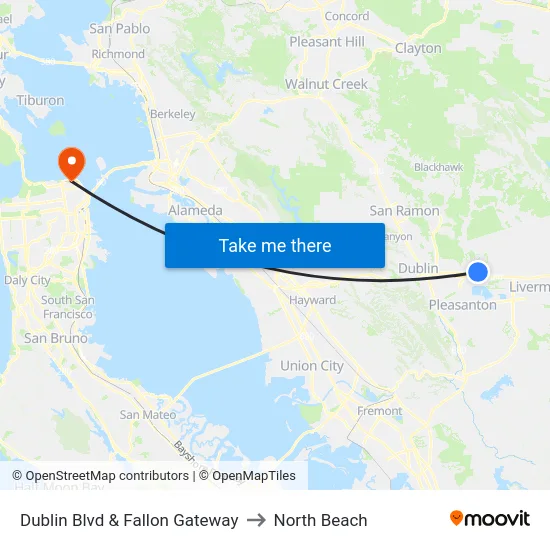 Dublin Blvd & Fallon Gateway to North Beach map