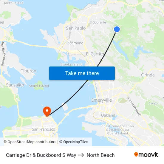 Carriage Dr & Buckboard S Way to North Beach map