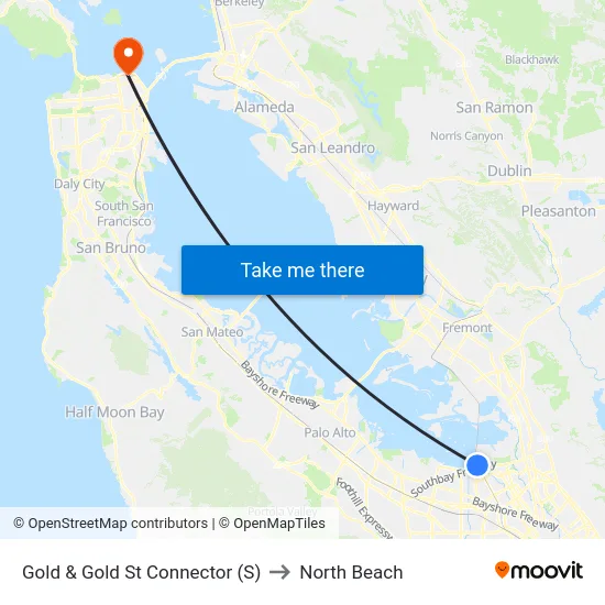 Gold & Gold St Connector (S) to North Beach map