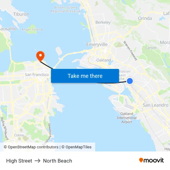 High Street to North Beach map