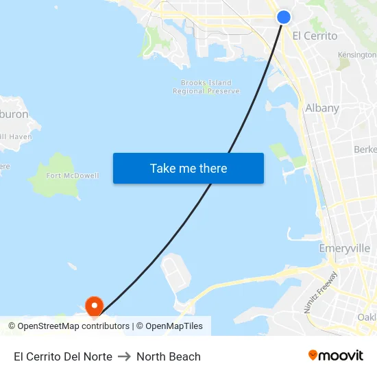 El Cerrito Del Norte to North Beach map