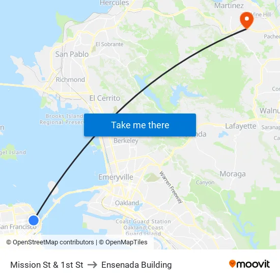 Mission St & 1st St to Ensenada Building map