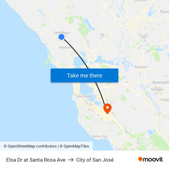 Elsa Dr at Santa Rosa Ave to City of San José map